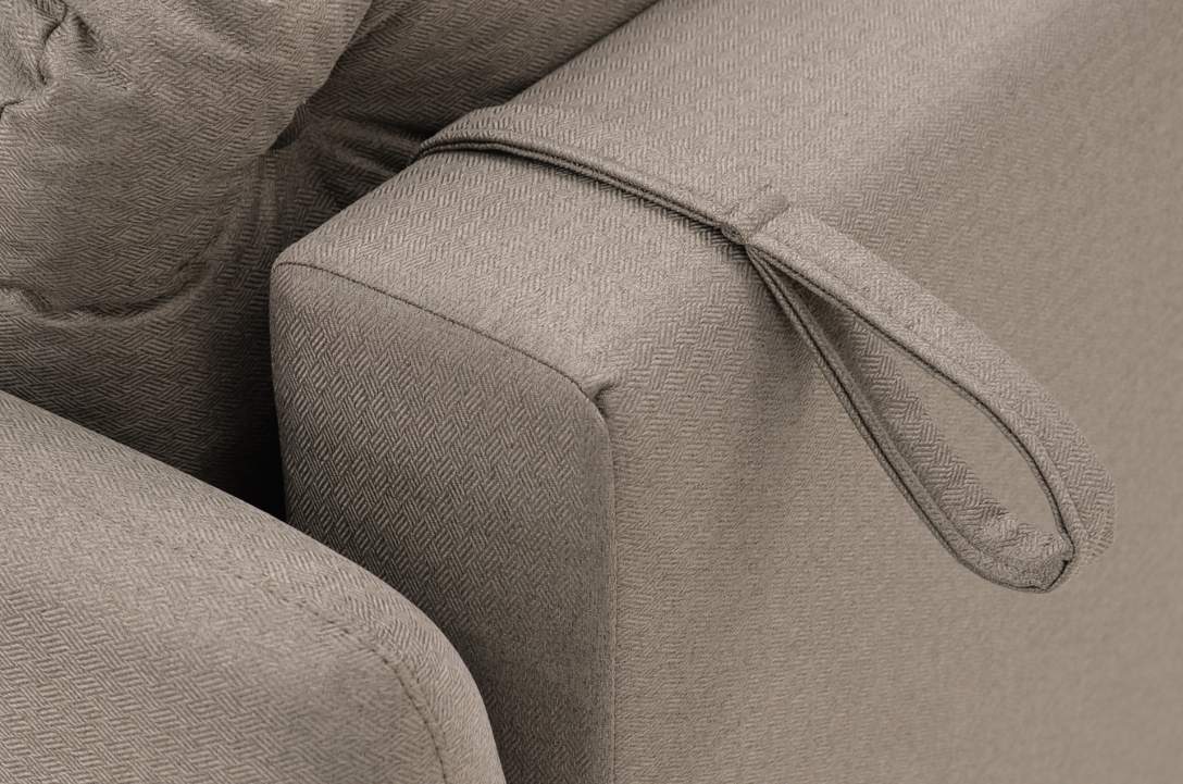 Угловой диван Тиволи коричневая рогожка