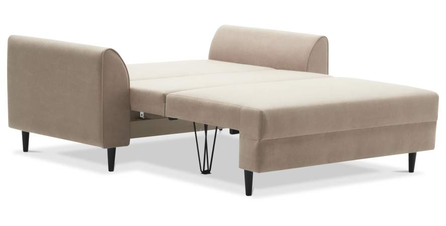 Прямой мини диван Касита 140 бежевый велюр