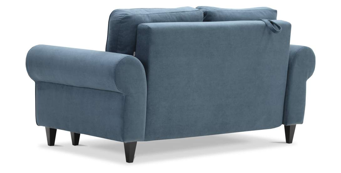 Прямой мини диван Гизела 120 Индиго велюр 