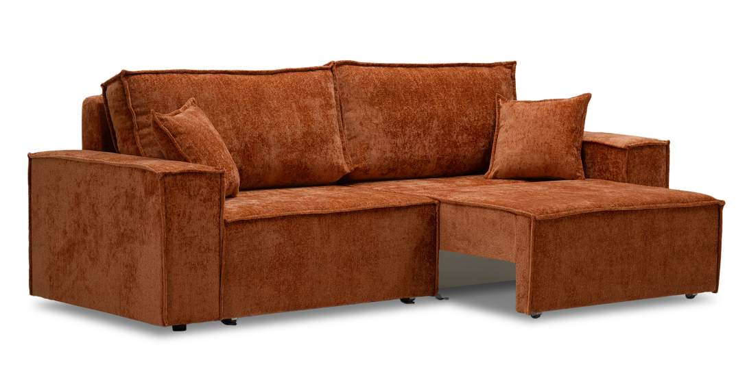 Прямой диван Фабио Терракотовый шенилл
