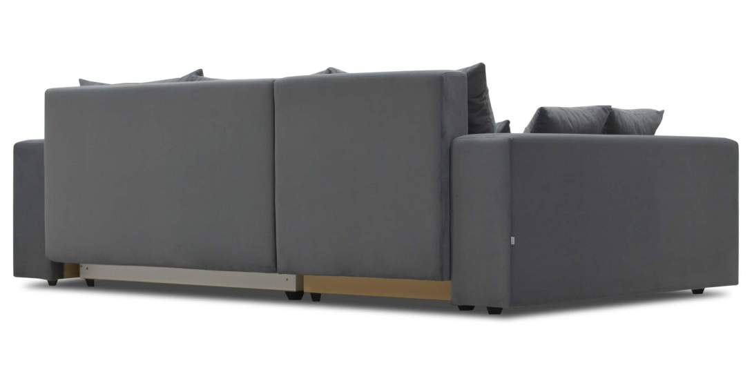 Угловой диван левый Майами Графитовый велюр