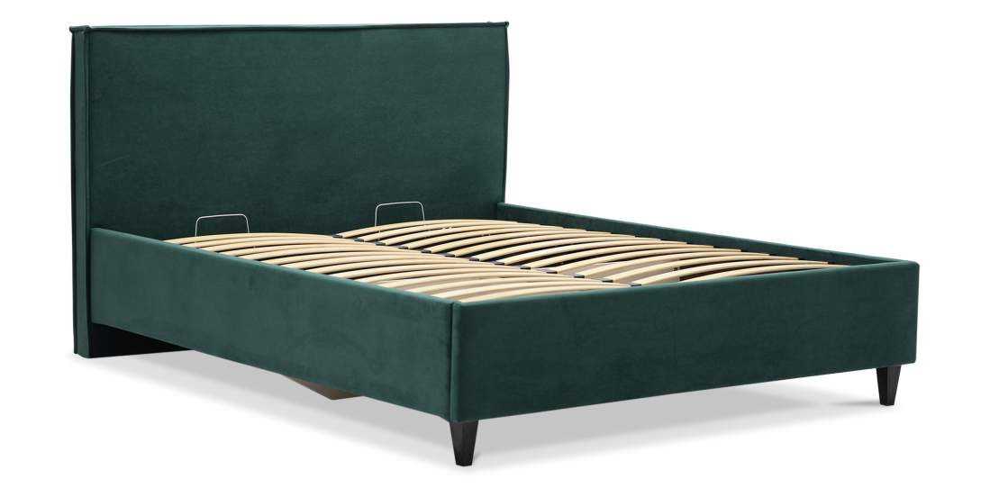 Двуспальная кровать Блэр 160 изумрудный велюр