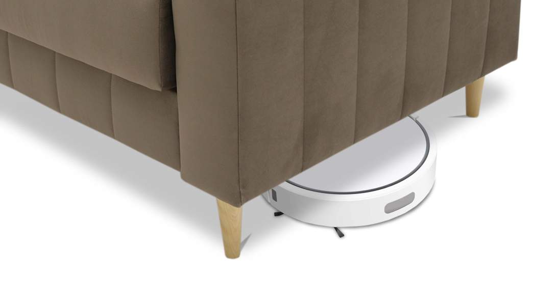 Прямой диван Эмма Коричневый велюр