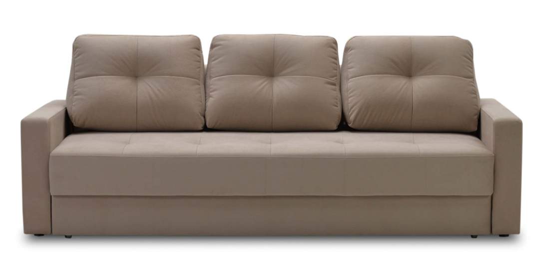 Прямой диван Сити коричневый велюр 