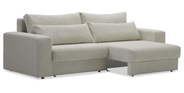 Прямой диван Рица Молочный кремовый велюр 