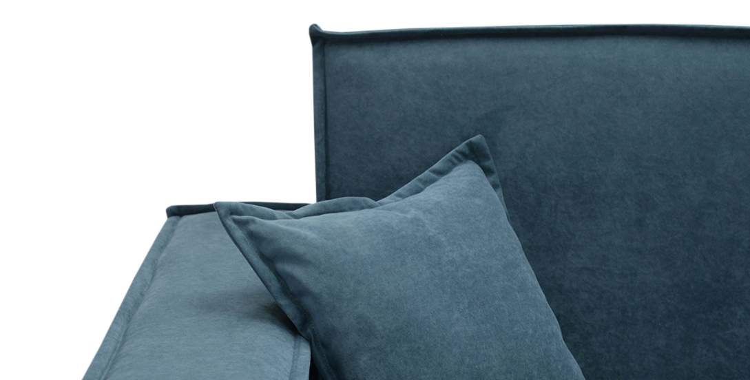 Прямой мини диван Авиньон Индиго велюр