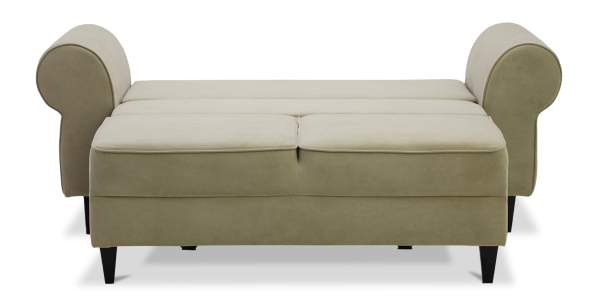 Прямой мини диван Гизела 120 песочный велюр