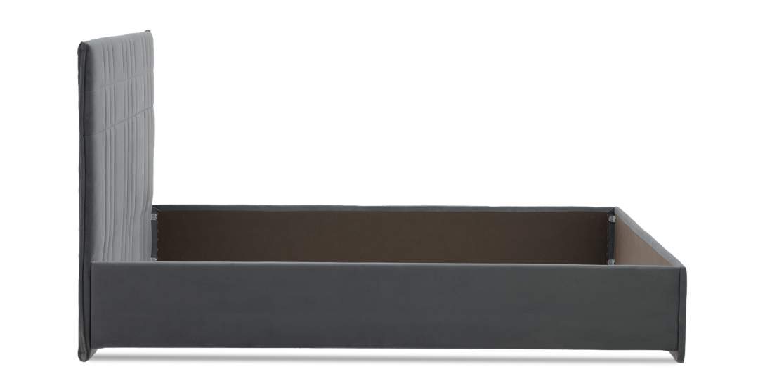 Двуспальная кровать Эйвери 160 серый велюр Уцененный