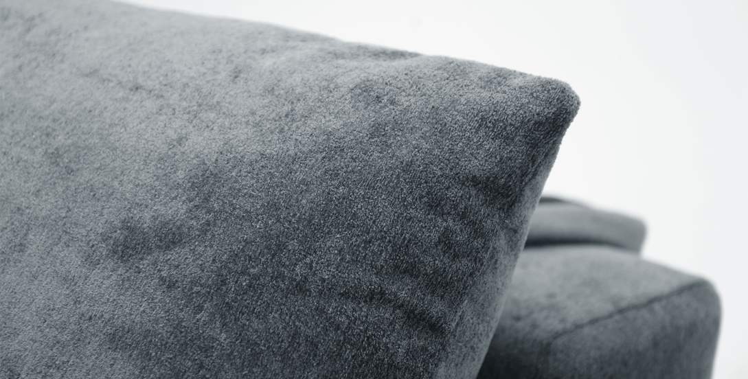 Прямой диван Кьянти Серо-голубой велюр 