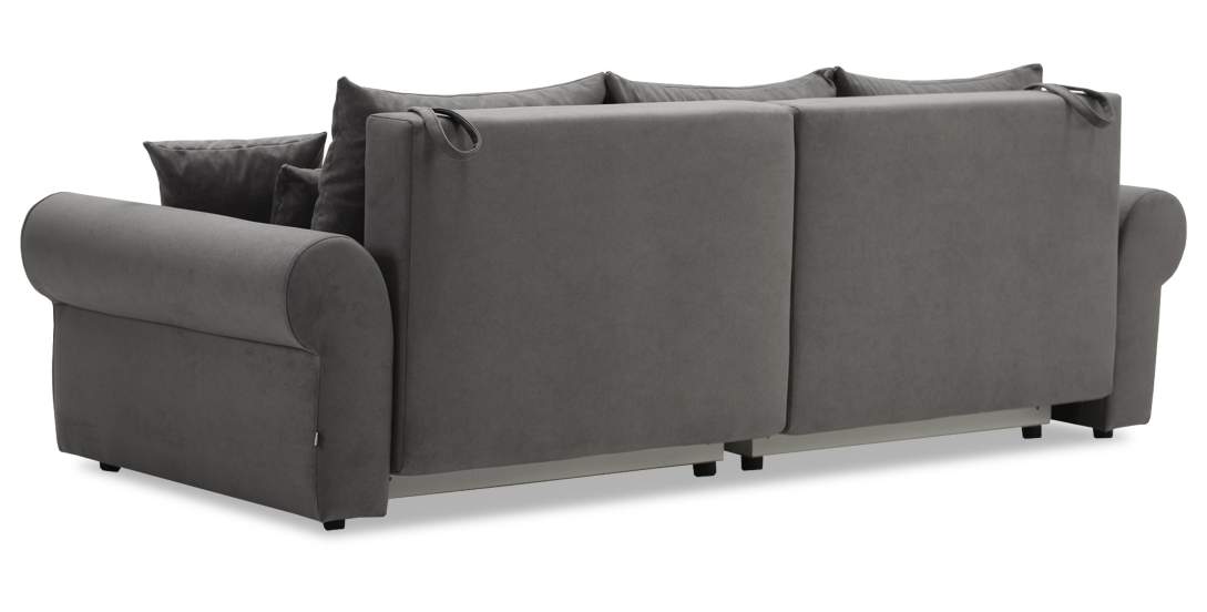 Прямой диван Тьерри Антрацитовый велюр