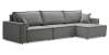 Угловой диван Фабио Max серо-бежевый велюр