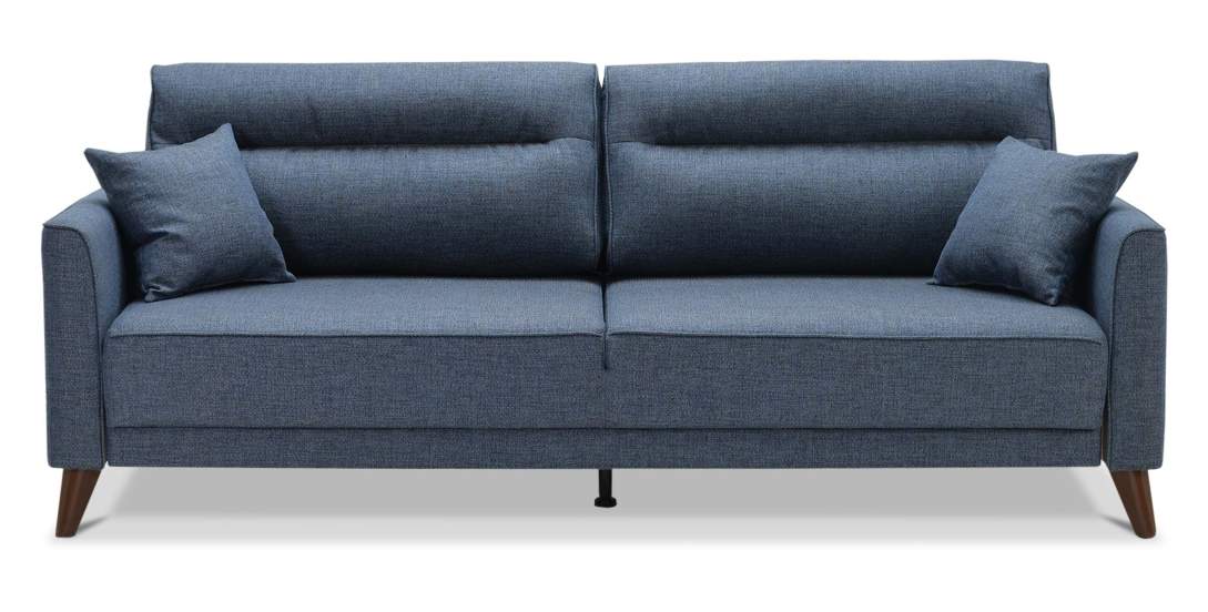 Прямой диван Авилла Синяя рогожка