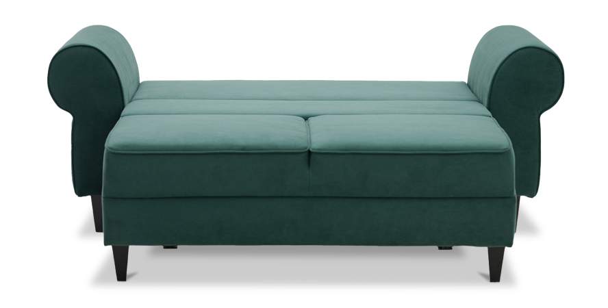 Прямой мини диван Гизела 120 изумрудный велюр 