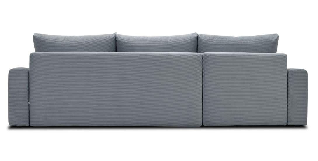 Угловой диван левый Вегас Серо-голубой велюр