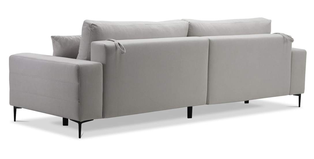 Прямой диван Белес Молочный шенилл 