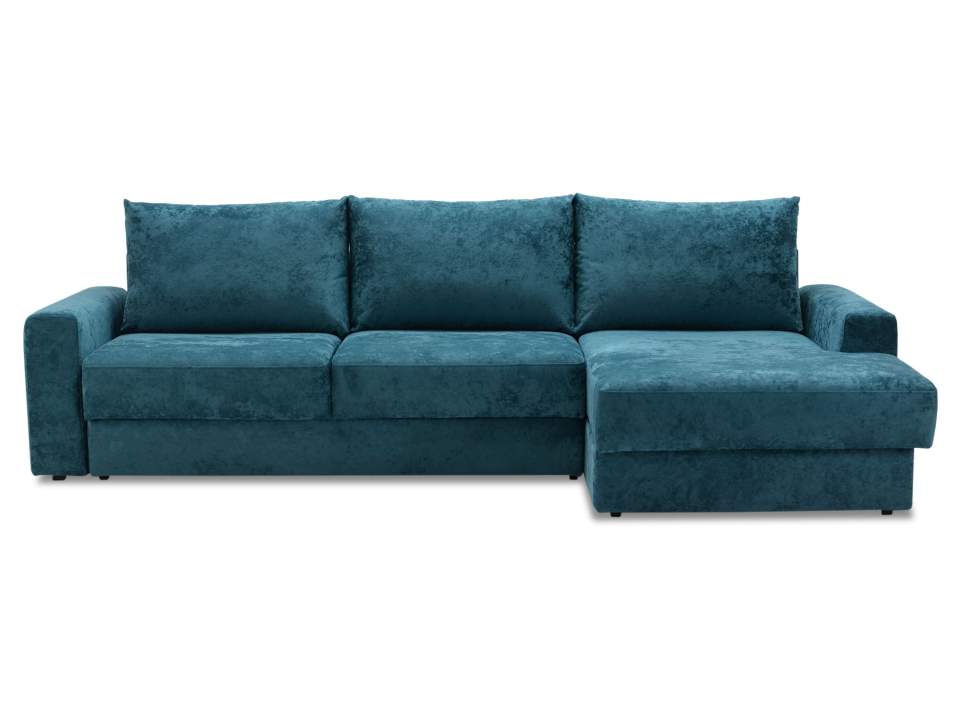 Угловой диван правый Вегас индиго велюр