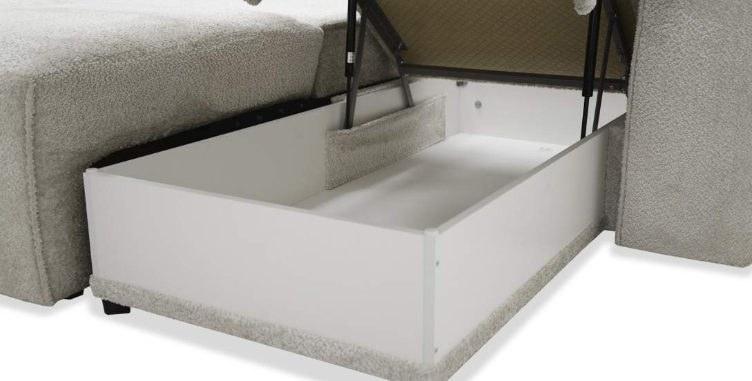 Угловой диван Матье Серо-бежевый шенилл Уцененный