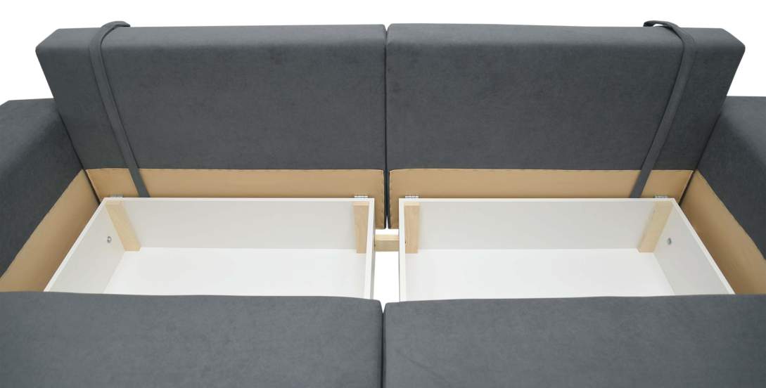 Прямой диван Майами Графитовый велюр 