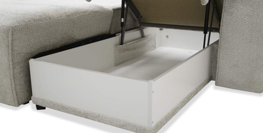 Угловой диван Матье Серо-бежевый шенилл Уцененный