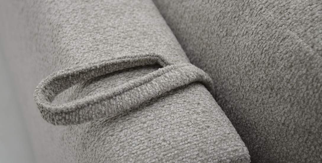 Прямой диван Энгри Бежево-серый шенилл