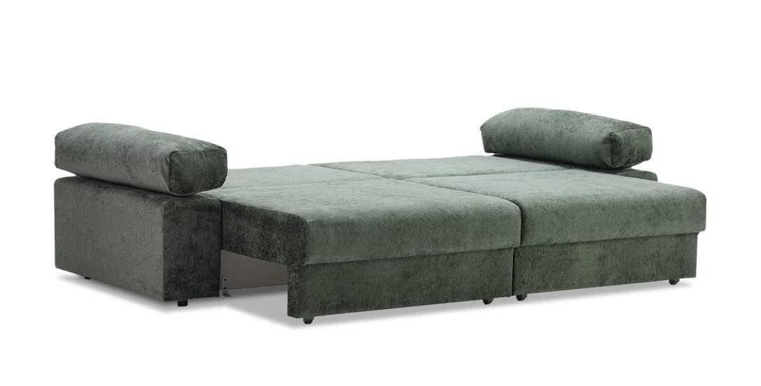 Прямой диван Тайлин Зеленый шенилл