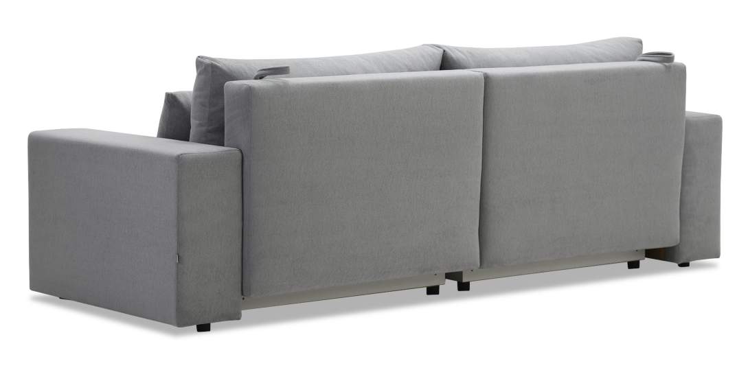 Прямой диван Рица Дымчатый серый велюр 