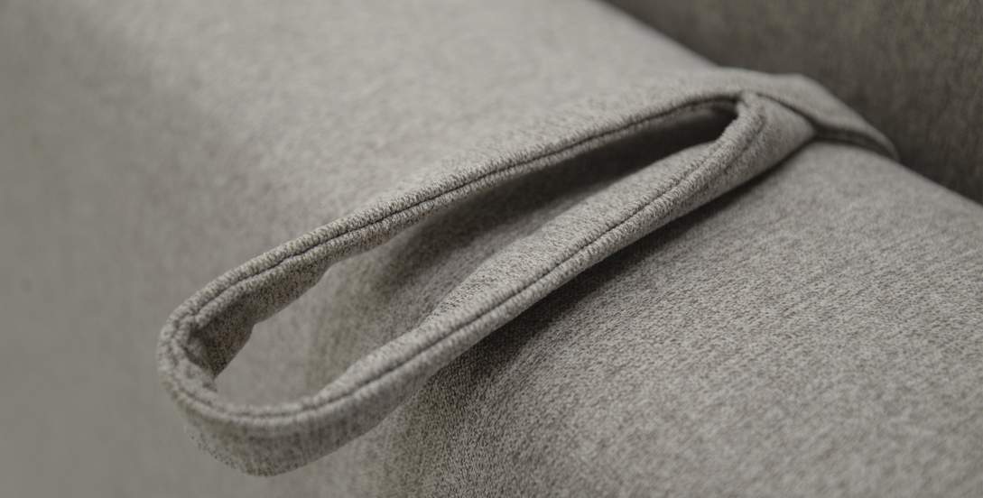 Прямой диван Энгри бежевый шенилл Уцененный