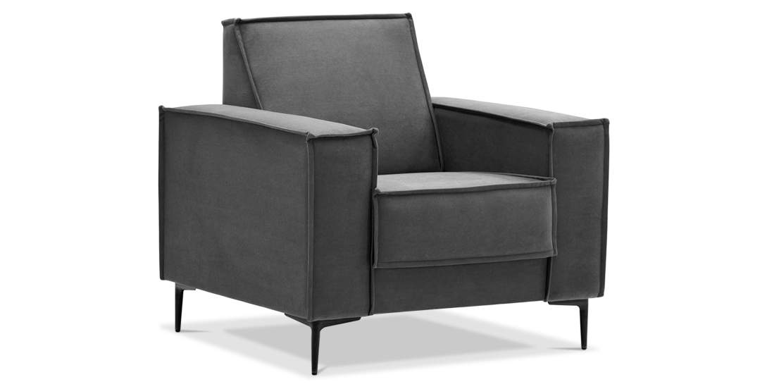 Кресло Авиньон Серый велюр