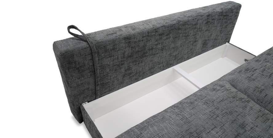 Прямой диван Кьяра графитовый шенилл 