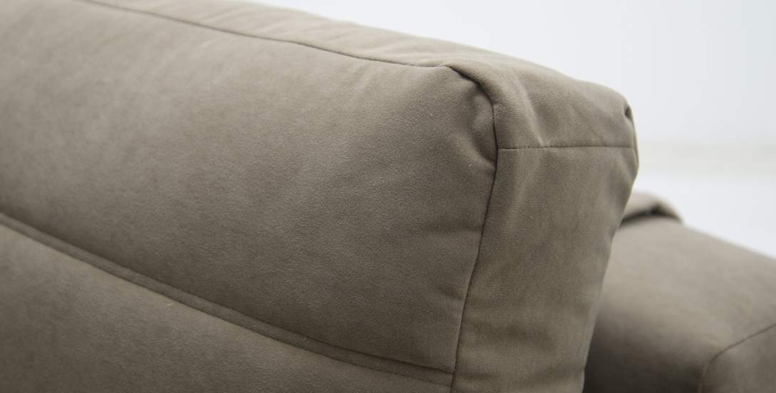 Угловой диван правый Белес Светло-коричневый велюр