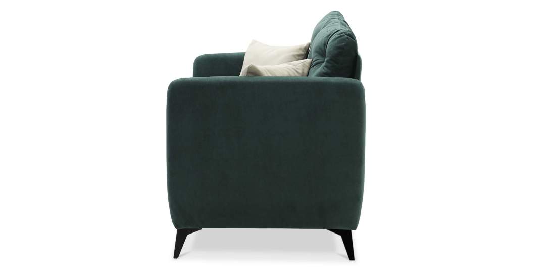 Прямой диван-кушетка Тиволи 120 Изумрудный велюр 