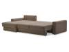 Угловой диван левый Вегас светло-коричневый велюр