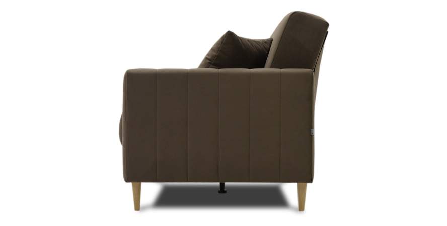 Прямой диван Эмма Коричневый велюр Уцененный