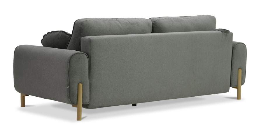 Прямой диван Тельда серый шенилл