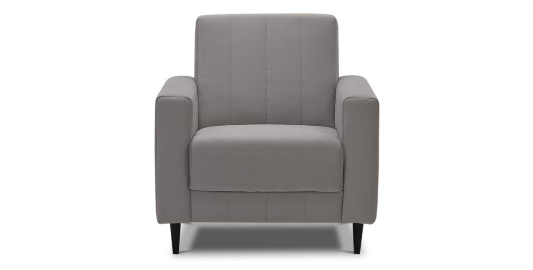 Кресло Эмма Светло-серый велюр