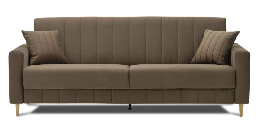 Прямой диван Эмма Коричневый велюр Уцененный