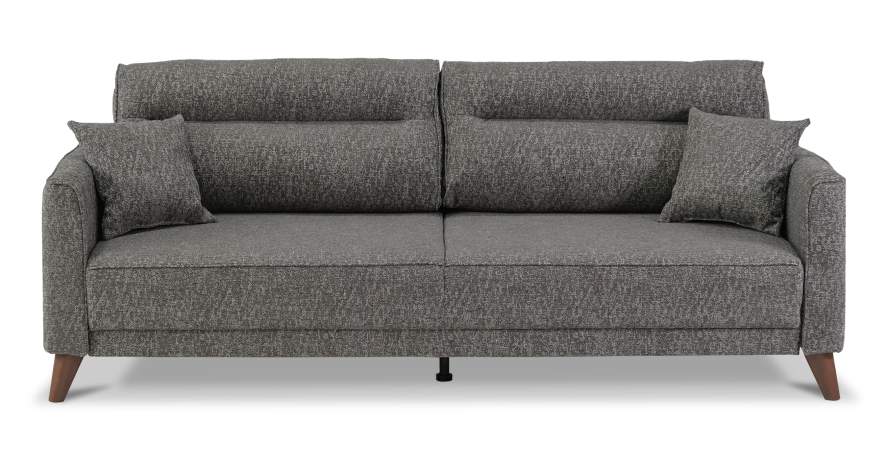 Прямой диван Авилла коричневая рогожка меланж Прямой диван Авилла коричневая рогожка меланж