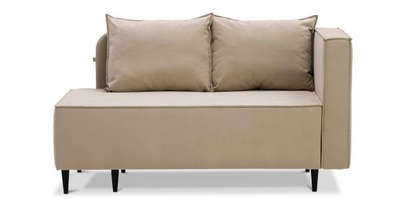 Угловая кушетка правая Элфи бежевый велюр