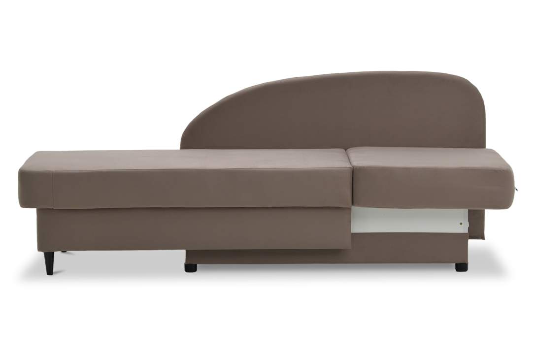 Угловая кушетка правая Иби мокка велюр