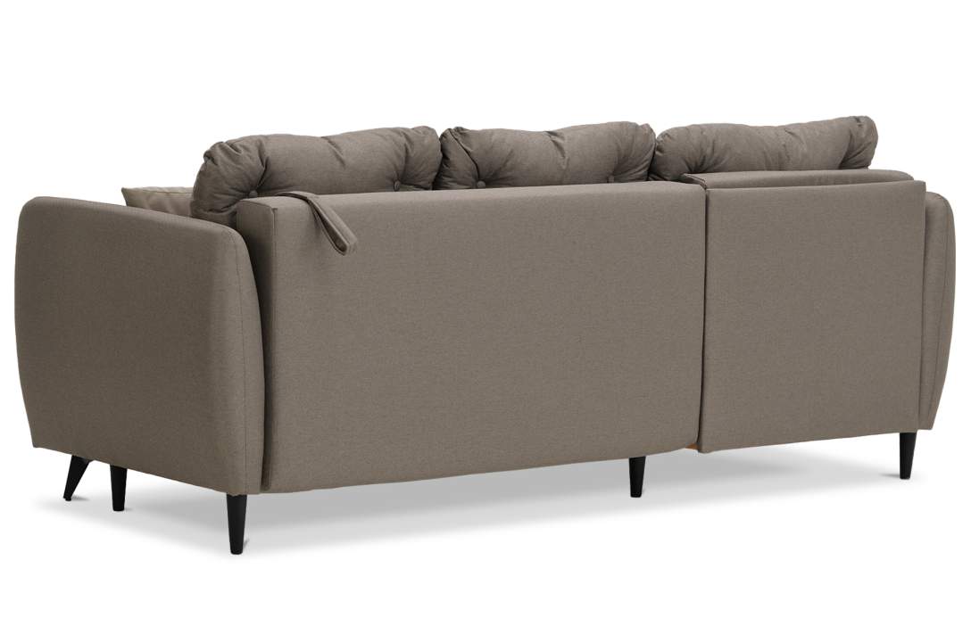 Угловой диван Тиволи коричневая рогожка