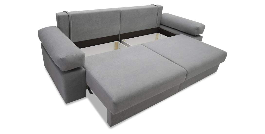 Прямой диван Тайлин Дымчатый серый велюр