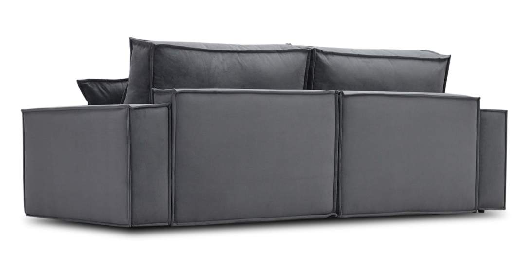 Угловой диван Тейлор Серый велюр