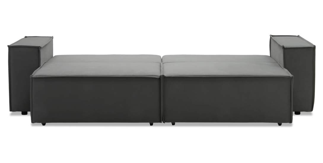 Прямой диван Фабио Серый велюр