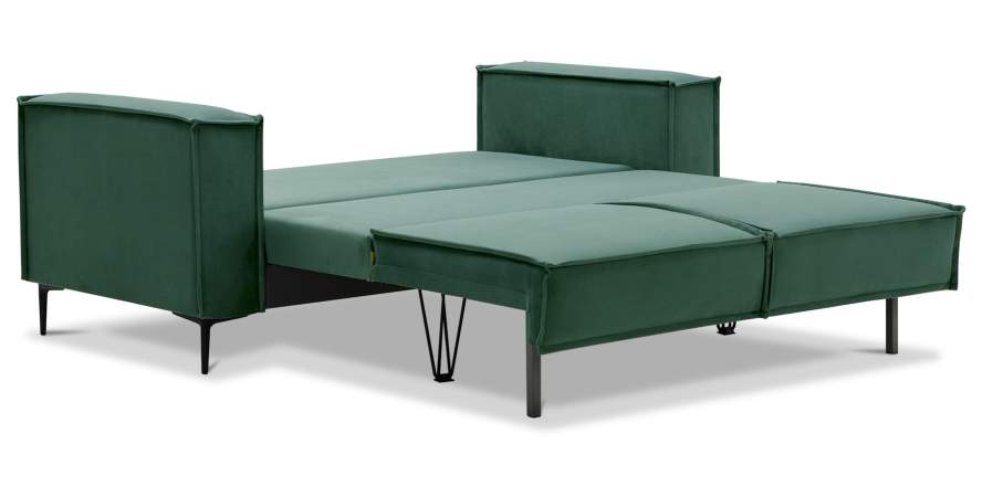 Прямой мини диван Авиньон изумрудный велюр Уцененный