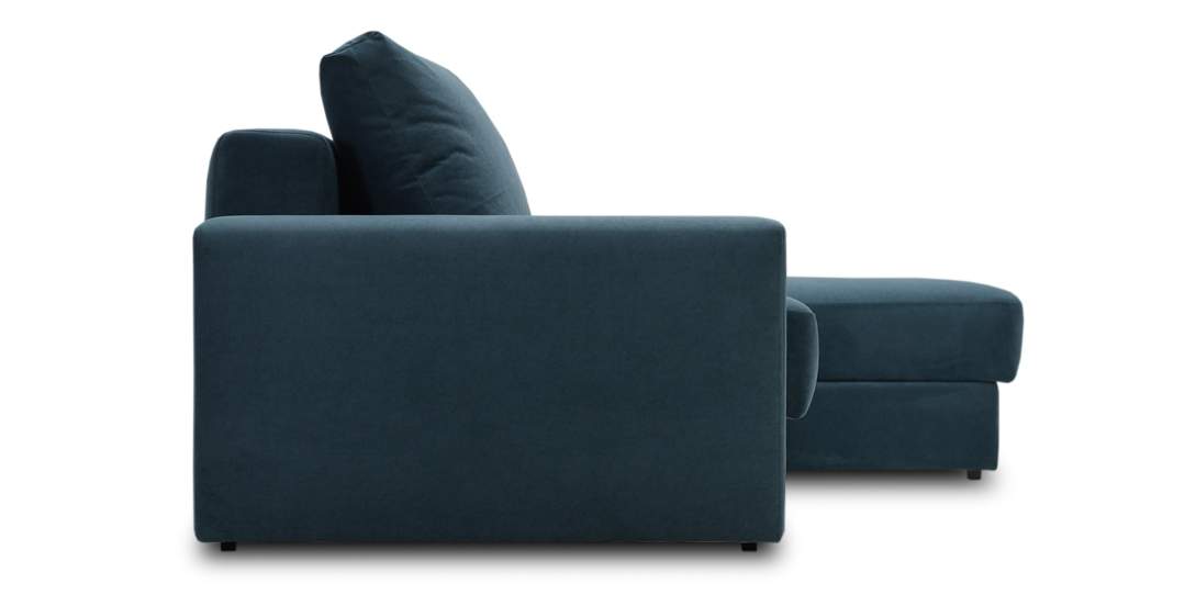 Угловой диван левый Вегас Индиго велюр