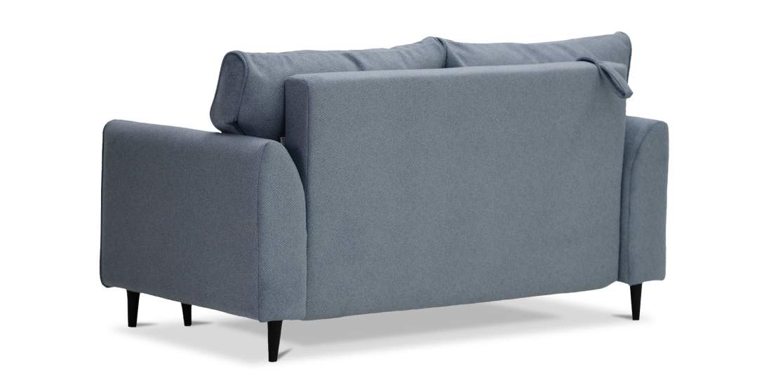 Прямой мини диван Касита 140 голубой велюр