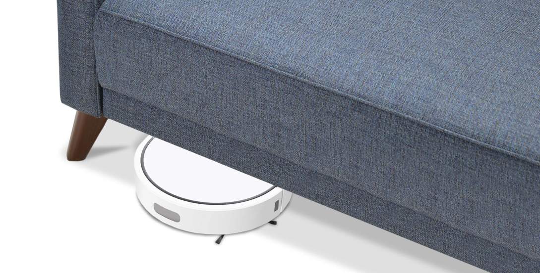 Прямой диван Авилла Синяя рогожка