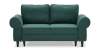 Прямой мини диван Гизела 120 изумрудный велюр 