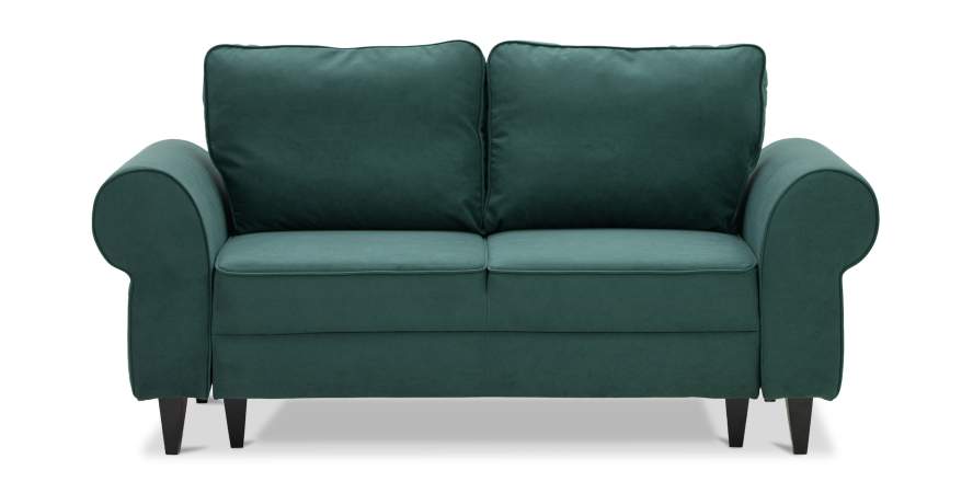Прямой мини диван Гизела 120 изумрудный велюр 