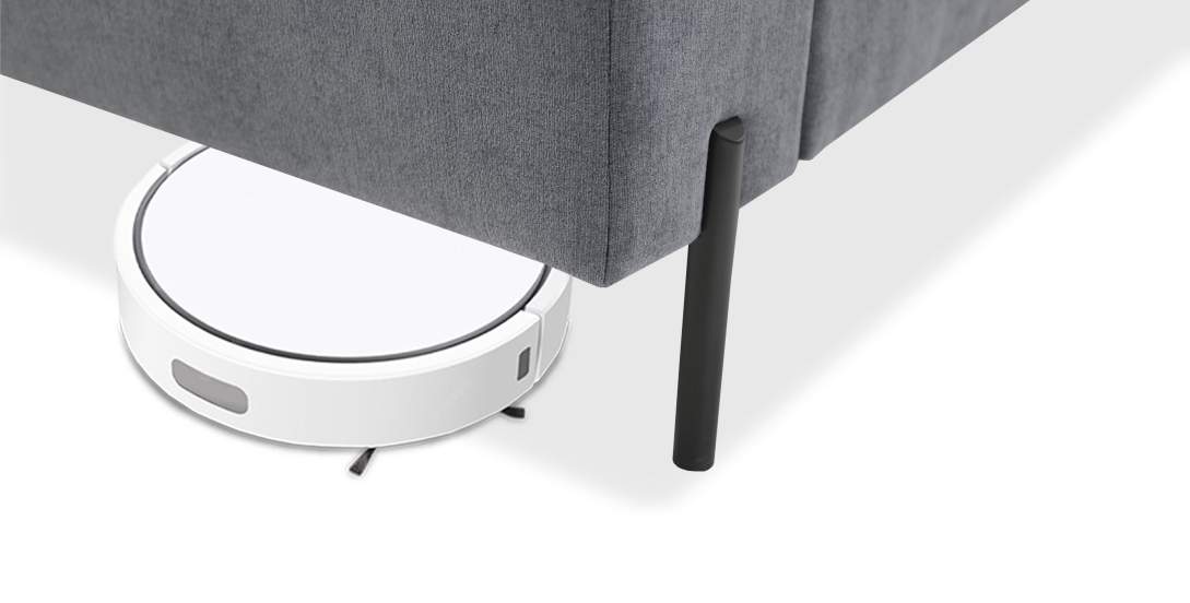 Прямой диван Энгри Серый велюр